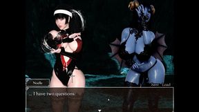 resonance [ futanari hentai game pornplay ] ep.7 caught by suprise by the blue skin naughty succubus in the cave