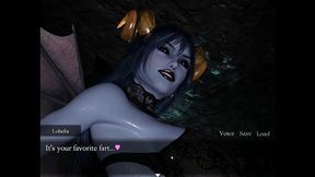 resonance [ futanari hentai game pornplay ] ep.7 caught by suprise by the blue skin naughty succubus in the cave