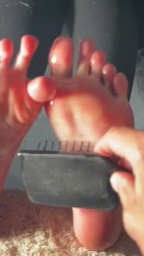Tickled with a Hairbrush