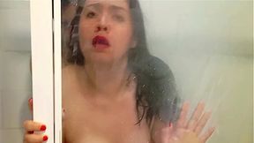 Stepmom pleases her stepson in the shower&#x1F6BF;