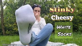 Stinky cheesy white socks