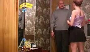 Russian Girl Asks For Sex To Old Guy