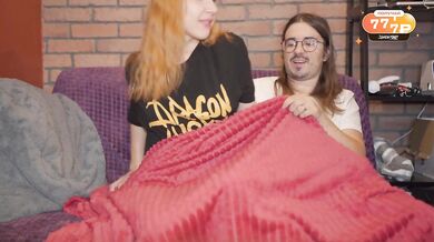 Bored Step Sis Shushes Me Under Blanket During Movie - Secret Anal Creampie!