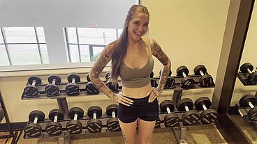 Gym session turns into hot hotel hookup