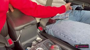 On the Highway I Make the Uber Driver Cum