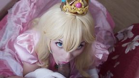 Tender Princess Peach Sweats Under Mighty Mario (Amateur Cosplay)