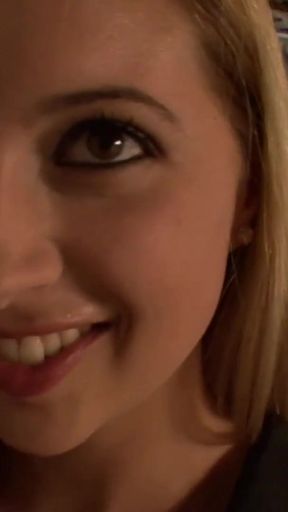 Spectacular moment from "Blonde slut with small tits picked up and gets a belly cumshot"