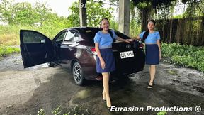 201 - Jheng and JoyJoy revving Vios before work