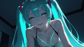 Hatsune Miku backstage performance (AI)