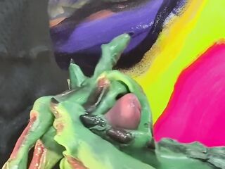 Alien Hands Jerk Off Human Shlong In A Cosmic Place, In Slow Motion And Real Time.