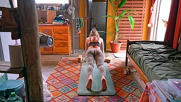 Used her right on the yoga mat