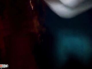 French breasty brunette hair Lola Vinci drilled in the party water closet