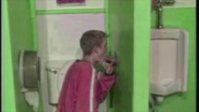 Suck straight in toilet glory holes