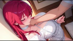 rias gremory meets her husband after work. sex in the bedroom.rias gremory s full hentai cosplay video. (ai-generated)