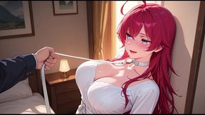rias gremory meets her husband after work. sex in the bedroom.rias gremory s full hentai cosplay video. (ai-generated)