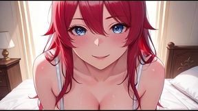 rias gremory meets her husband after work. sex in the bedroom.rias gremory s full hentai cosplay video. (ai-generated)
