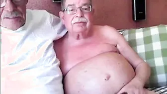 Two Silver-Haired Daddies in Amateur Handjob Cam Show