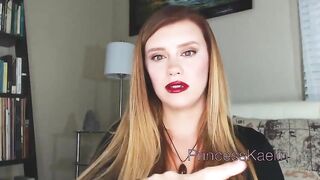 Petite blonde beauty sensually dominates dildo in solo role play