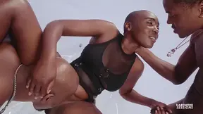 Petite ebony chick gets a sloppy BJ and hardcore DP in a public park