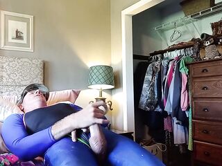Five of My Almost any Naughty, Bad, Girly TOMBOY Playgirl with a Penis MASSIVE Cumshots in Spandex NYLON