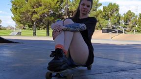 POV Flirty Skater Babe Bullies Nerdy Pervert | FemDom Humiliation Tease Ass Worship Submission Voyeur