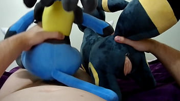 Lucario and Umbreon Plush Pussy Swapping and Creampie