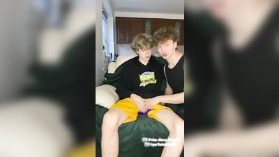 Polish boy with monster white cock fuck face step bro face and cum in mouth