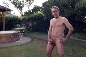 Jerking off in my backyard