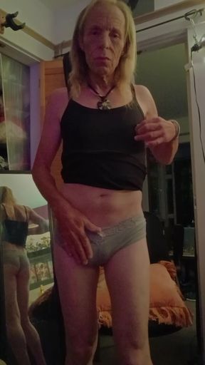 Mature CD Janis Wylde Tight panty's Hard Cock#2