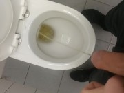 Just a pissing with cock ready to Explode. That's really hard for a boy