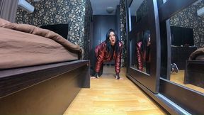 double pleasure with milfycalla – episode 32 of 47 – leather, anal, blowjob & messy finish