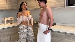 Hot wife hires a slutty maid to fuck her husband raw while she watches and gets turned on
