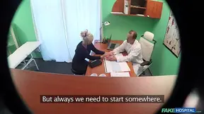 Pornstar blonde MILF gets her big tits out and gives a sloppy deepthroat