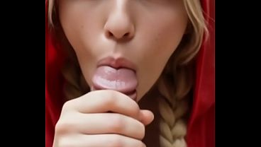 Little Red Riding Hood meets her futanari twin - AI Porn