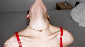 Close up neck fetish