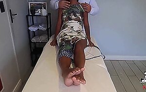 camera films hot wife being touched by therapist - real video