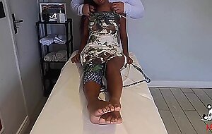 camera films hot wife being touched by therapist - real video