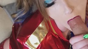 Harley Quinn gets her Pussy fucked and sucks Fat Cock Pt 2