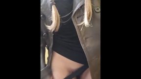 Horny German Model In Public Toilet Enjoys And Pisses And Watched By Worker With Leather