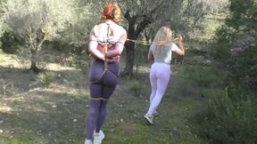 Melodie & Zoey Ziptie - Hiking in Bondage through the spanish Woods - Chapter 2 - Part 2 mp4 SD