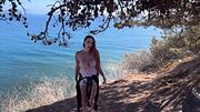 Artemisia Love sexy smoking outdoor by the ocean big tits long hair fetish in public Link in bio