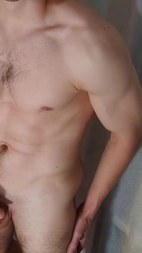 Hot Young Guy with a Big Dick Jerking off and Moaning - Alexhuff