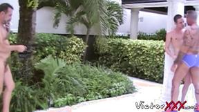 ”Buff daddy eats an butt before sliding his thick dick into it”