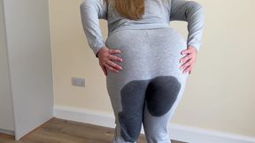 Girl Desperately Peeing In Her Pajama Pants