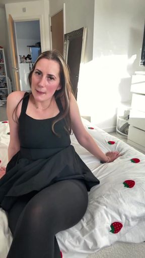 Stunning moment from &quot;British MILF in tights JOI&quot;