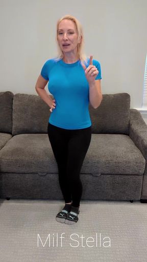Blue Compression Shirt with Black Yoga Pants