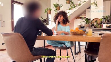 MILF Beatrice Sucks Virgin Neighbor Cock Fucked Hard Gushing Cum