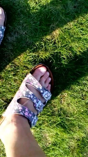 Bare Feet in Slippers