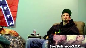 JoeSchmoeXXX.com - Karma jerks off his cock till it explodes in a massive cum load