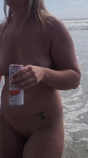Playing at the nude beach.   Clip 1